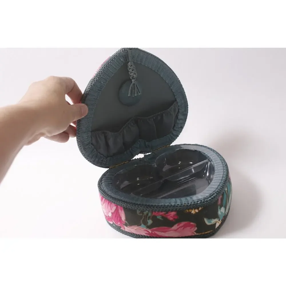 90s Floral Heart-shaped Jewelry Box Vintage Romantic Decor ~ 260622-WH 1281